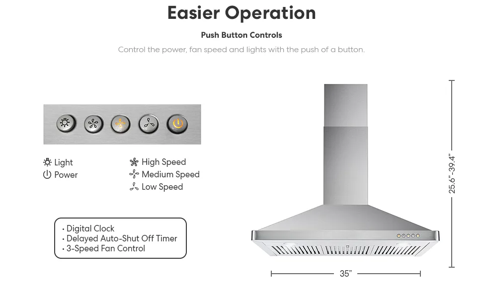 COSMO Wall Mount Range Hood